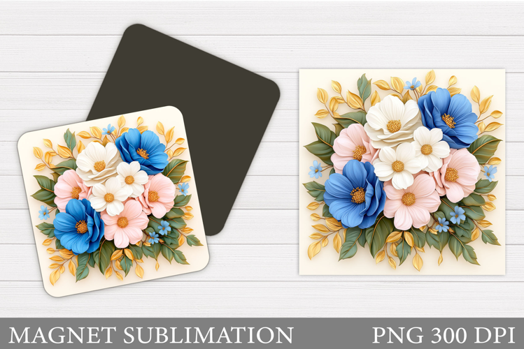 Flowers Magnet Design. Flowers Magnet Sublimation