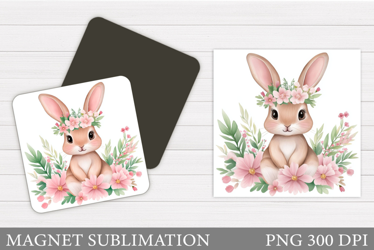 Cute Bunny Magnet Design. Cute Bunny Sublimation
