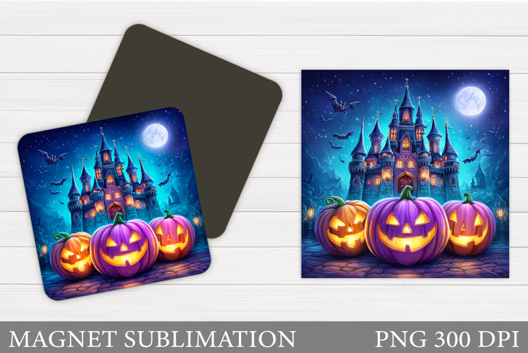 Scary Pumpkin Magnet. Halloween Magnet Design