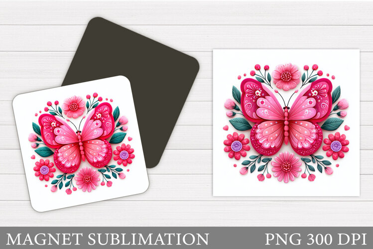 Butterfly Sublimation. Butterfly Magnet Design example image 1