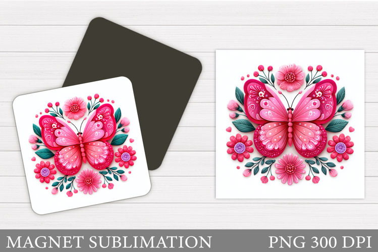 Butterfly Sublimation. Butterfly Magnet Design