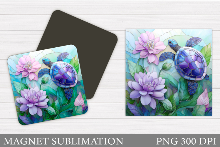 Turtle Magnet Design. Sea Turtle Magnet Sublimation