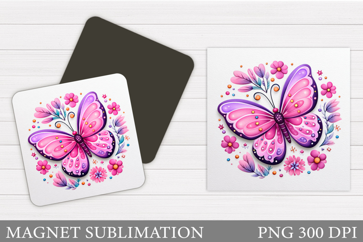 Butterfly Sublimation. Butterfly Magnet Design