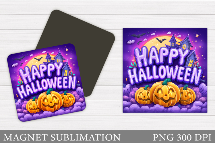 Halloween Magnet Sublimation. Halloween Pumpkin Magnet