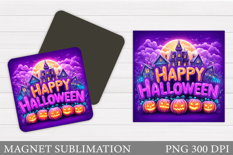 Halloween Magnet Sublimation. Halloween Pumpkin Magnet