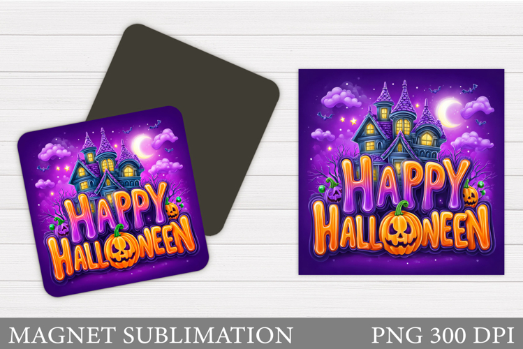 Halloween Pumpkin Magnet. Halloween Magnet Sublimation