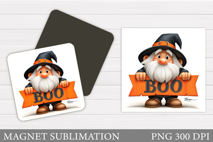 Halloween Gnome Magnet. Halloween Magnet Sublimation