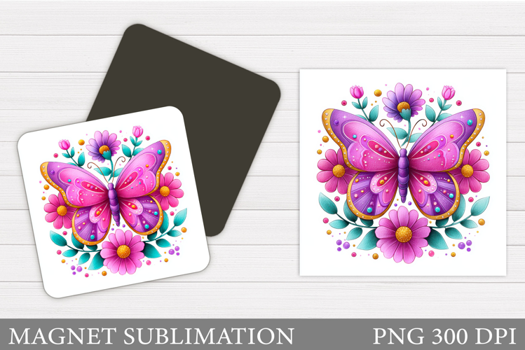 Butterfly Sublimation. Butterfly Magnet Design