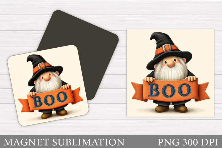 Halloween Gnome Magnet. Halloween Magnet Sublimation