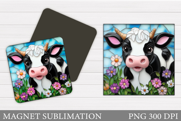 Cute Cow Magnet Design. Cute Cow Sublimation