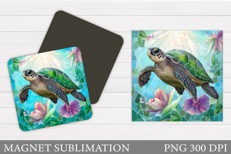 Turtle Magnet Design. Sea Turtle Magnet Sublimation