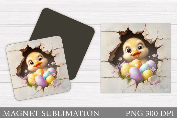 Easter Duck Magnet Design. Easter Magnet Sublimation
