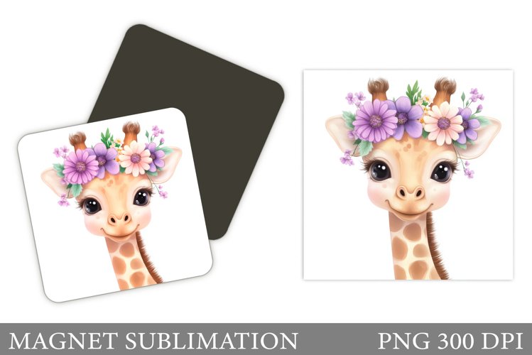 Cute Giraffe Magnet Design. Cute Giraffe Sublimation