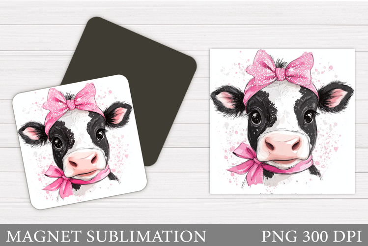 Cute Cow Magnet Design. Cute Cow Sublimation