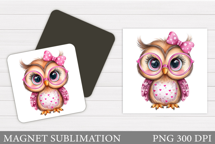 Cute Owl Magnet Design. Cute Owl Sublimation