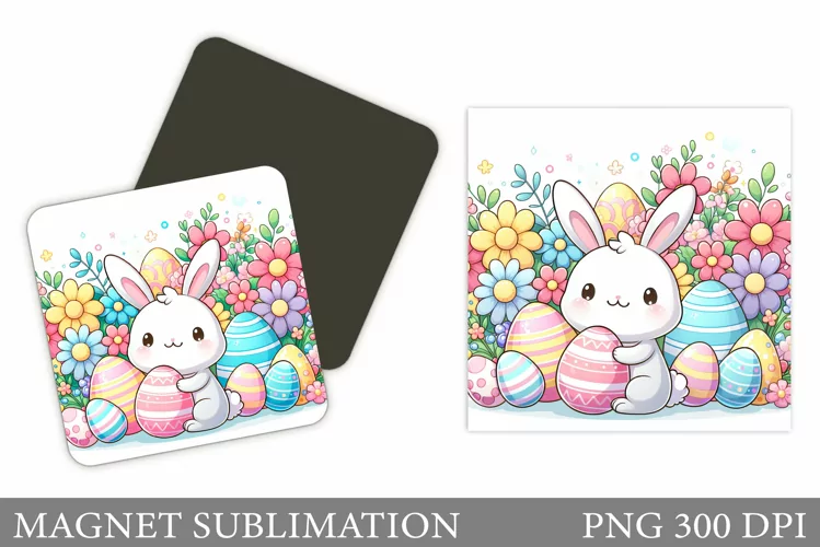 Easter Bunny Magnet Design. Easter Magnet Sublimation