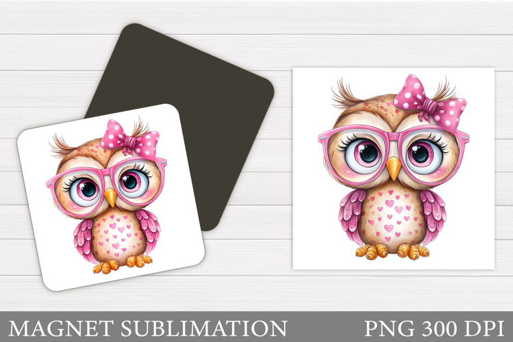 Cute Owl Magnet Design. Cute Owl Sublimation