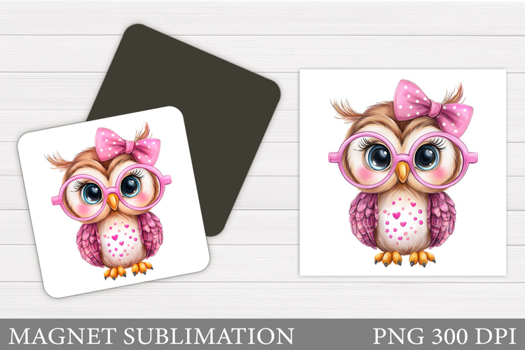 Cute Owl Magnet Design. Cute Owl Sublimation