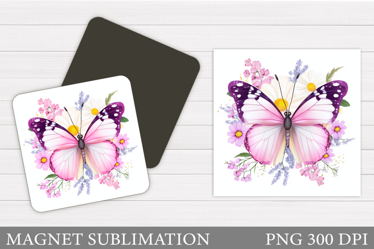 Butterfly Magnet Design. Butterfly Magnet Sublimation