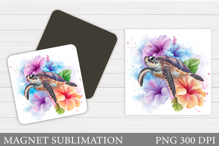 Turtle Magnet Design. Sea Turtle Magnet Sublimation