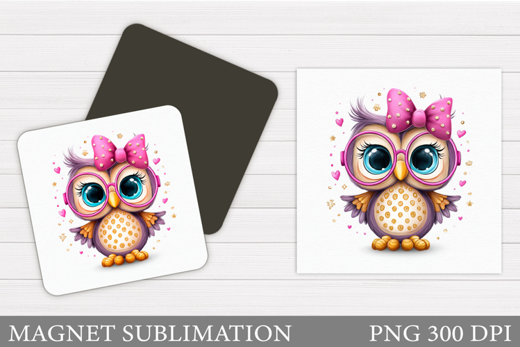 Cute Owl Magnet Design. Cute Owl Sublimation