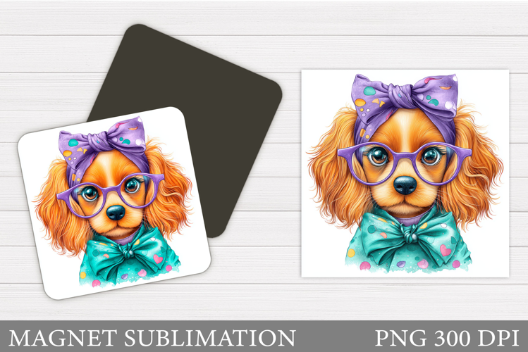 Cute Dog Magnet Design. Cute Dog Sublimation