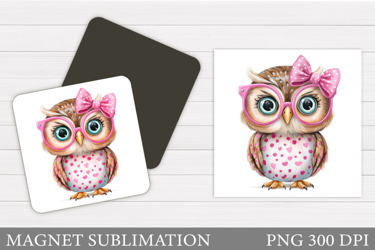 Cute Owl Magnet Design. Cute Owl Sublimation