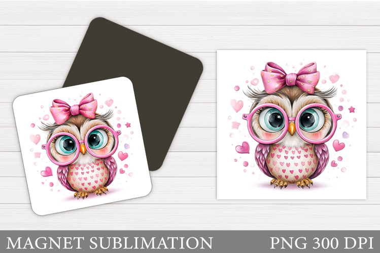 Cute Owl Magnet Design. Cute Owl Sublimation