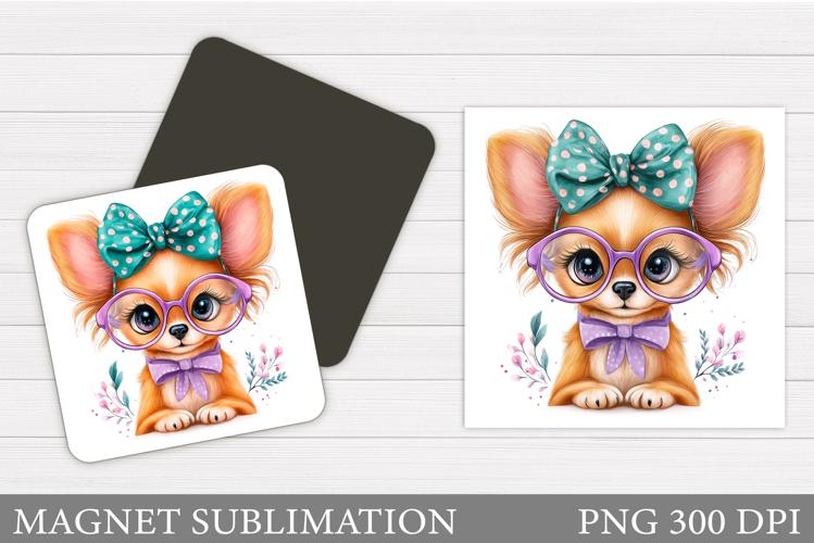 Cute Dog Magnet Design. Cute Dog Sublimation
