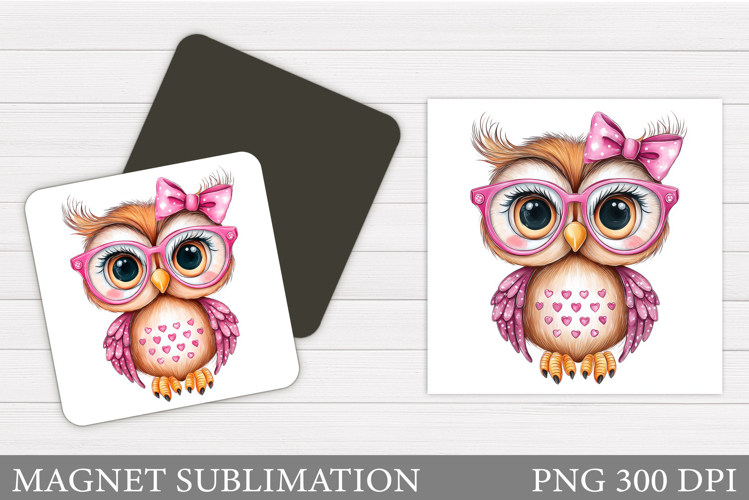 Cute Owl Magnet Design. Cute Owl Sublimation