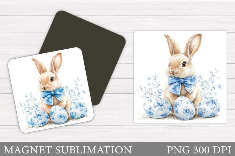 Easter Bunny Magnet Design. Easter Magnet Sublimation example image 1