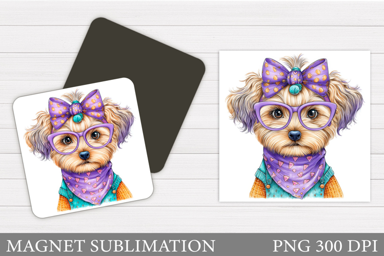 Cute Dog Magnet Design. Cute Dog Sublimation