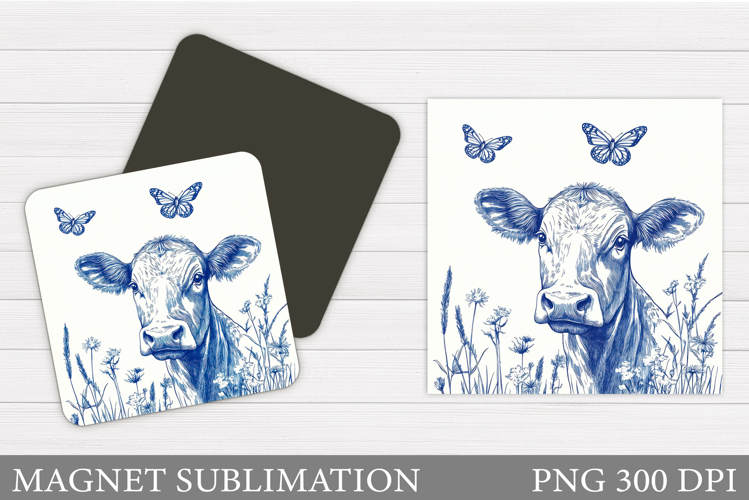 Highland Cow Magnet Design. Highland Cow Sublimation
