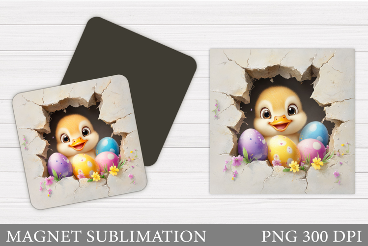 Easter Duck Magnet Design. Easter Magnet Sublimation