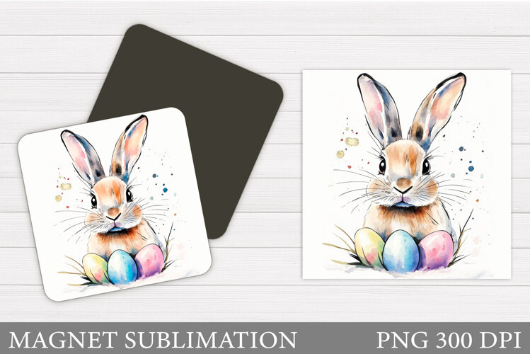 Easter Bunny Magnet Design. Easter Magnet Sublimation example image 1