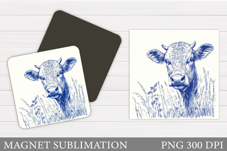 Highland Cow Magnet Design. Highland Cow Sublimation