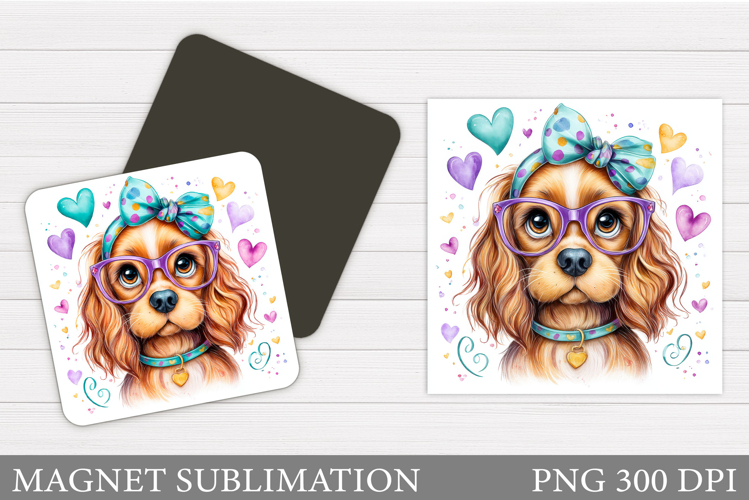 Cute Dog Magnet Design. Cute Dog Sublimation