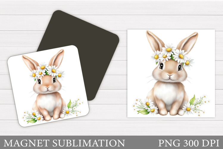 Cute Bunny Magnet Design. Bunny Sublimation