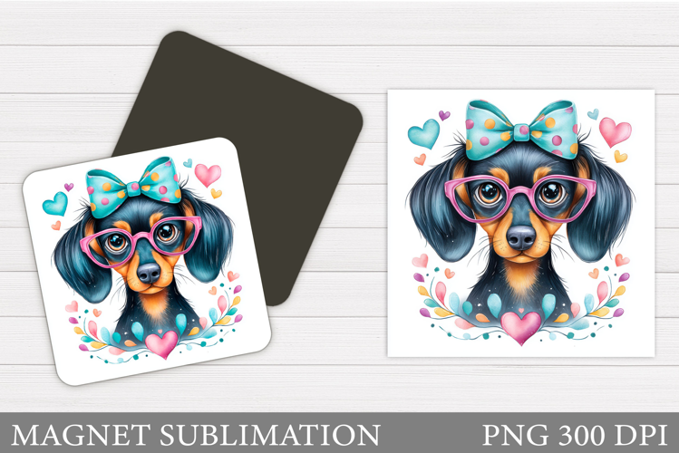 Cute Dog Magnet Design. Cute Dog Sublimation