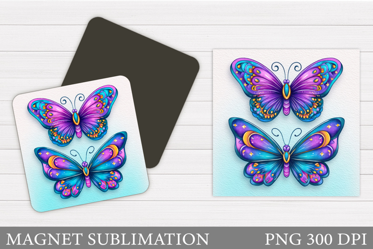 Butterfly Sublimation. Butterfly Magnet Design