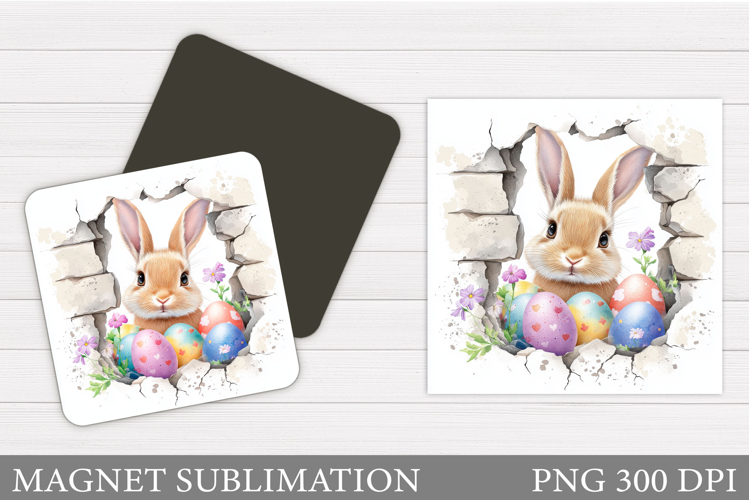 Easter Bunny Magnet Design. Easter Magnet Sublimation