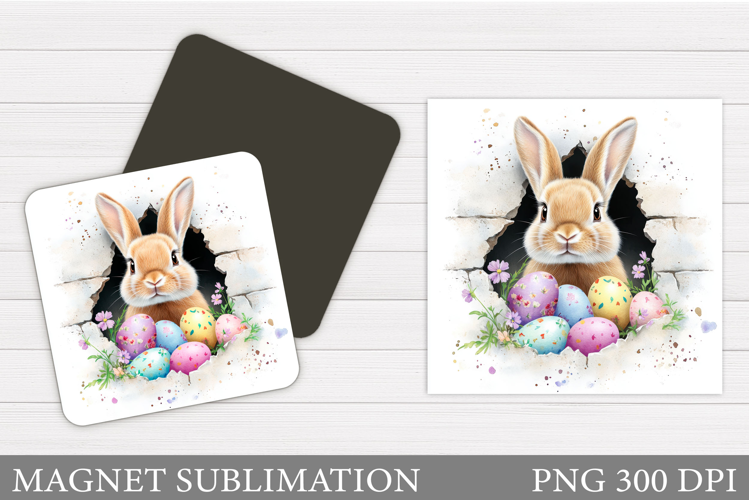 Easter Bunny Magnet Design. Easter Magnet Sublimation