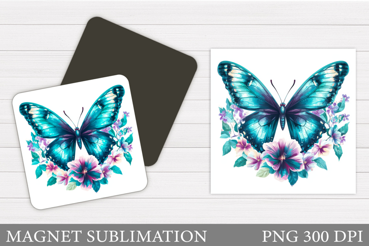 Butterfly Sublimation. Butterfly Magnet Design