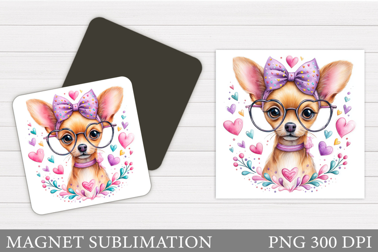 Cute Dog Magnet Design. Cute Dog Sublimation