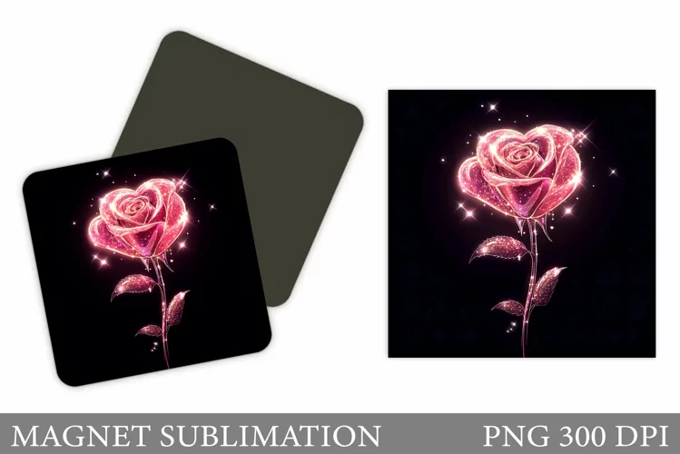 Rose Magnet Design. Rose Magnet Sublimation