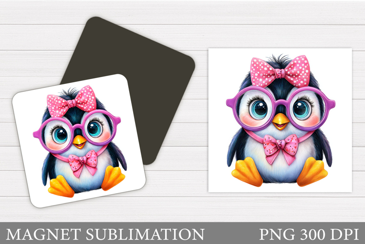 Cute Penguin Magnet Design. Penguin Summer Magnet