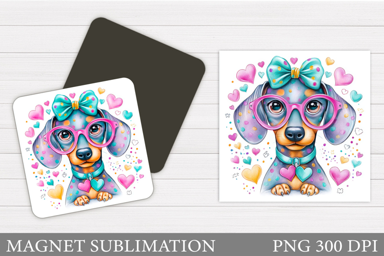 Cute Dog Magnet Design. Cute Dog Sublimation