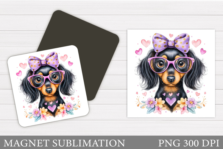 Cute Dog Magnet Design. Cute Dog Sublimation