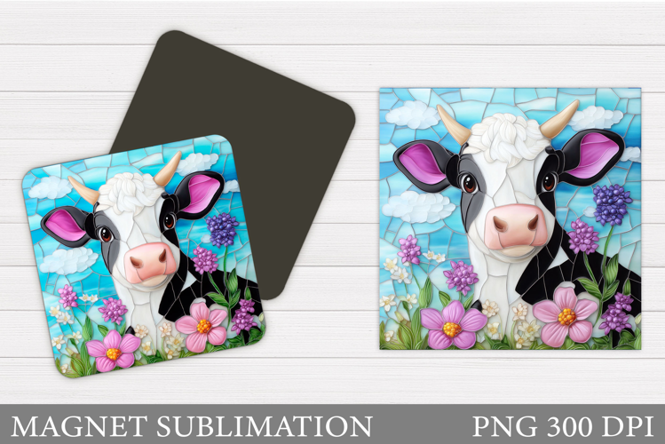 Cow Magnet Sublimation. Cute Cow Sublimation