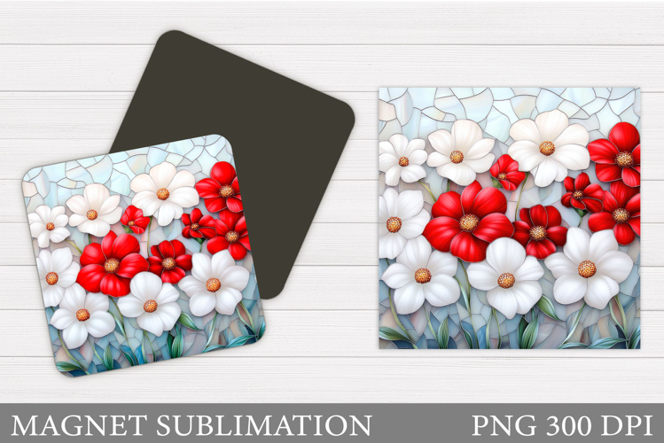 Flowers Magnet Design. Flowers Magnet Sublimation